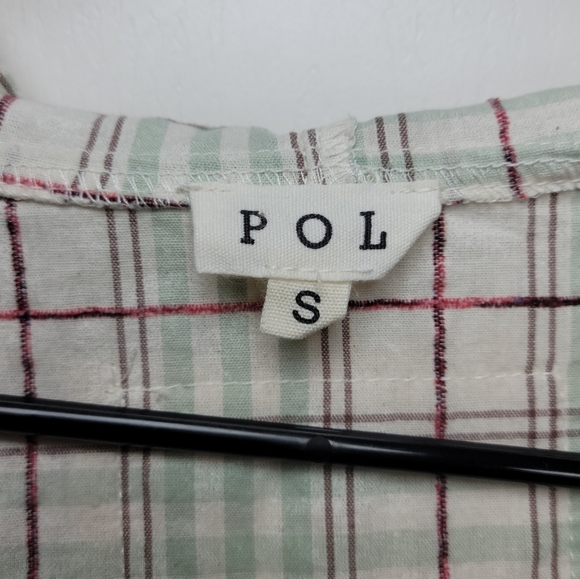 POL Oversized Plaid Patchwork Floral Distressrd Hooded Flannel Size Small - Picture 11 of 11